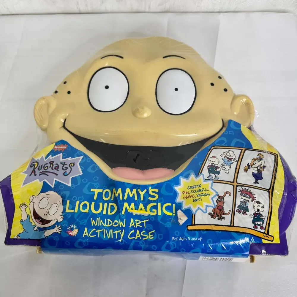 NICKELODEON Rugrats Tommy's Liquid Magic Window‎ Art Activity Case Sealed 1997